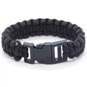 Sort paracord armbånd 20,5 cm
