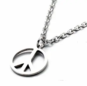 Peace halssmykke i ædelstål