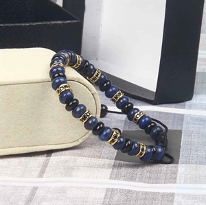 Blue Aila perlearmbånd med Lapis perler