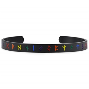 Sort lgbt+ armbånd