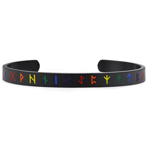 Black Chen Pride bangle i stål.