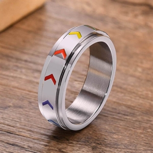 Spinning pride LGTB+ ring