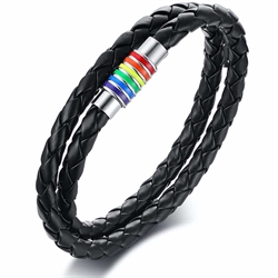 PU læder lgbt armbånd