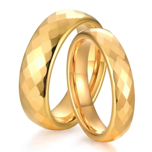 Guld forlovelsesringe i tungsten eller vielsesringe