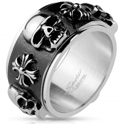 Spinningring med skulls