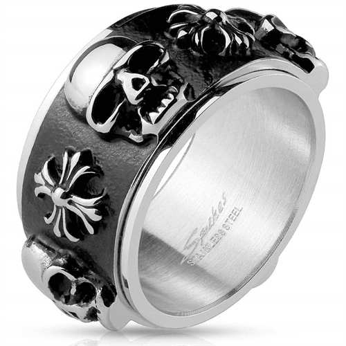 Spinningring med skulls