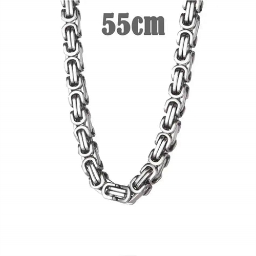 Big Hawn halskæde i mat stål 55cm / 7mm