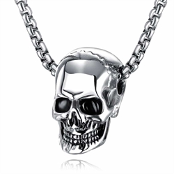 Ædelstål skull halssmykke 