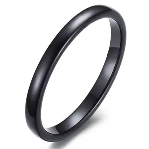 Tynd blackcoatet tungstenring