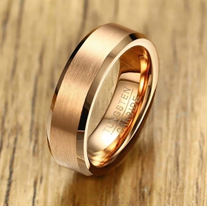 Rosegold tungsten carbide ring PFX10