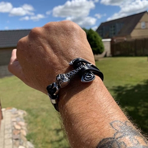 Thors-hammer armbånd steel