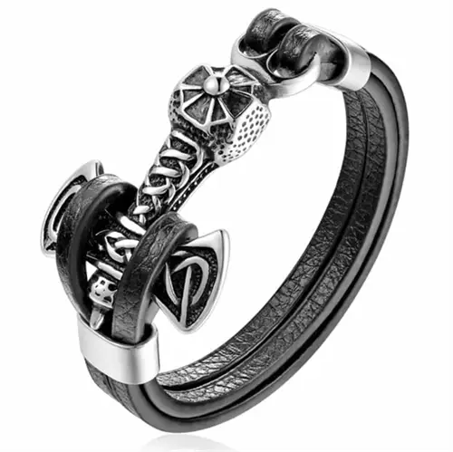 Thors-hammer armbånd steel