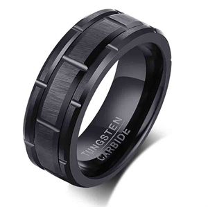Zerbo tungstenring i blackcoat