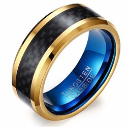 Fiber tungstenring "Blue"